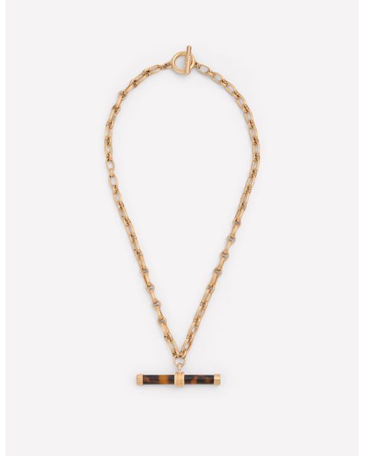 Boden White Resin Interest T-Bar Necklace