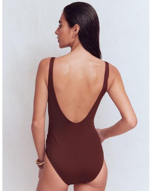 Boden Red Cannes Cross Wrap Swimsuit
