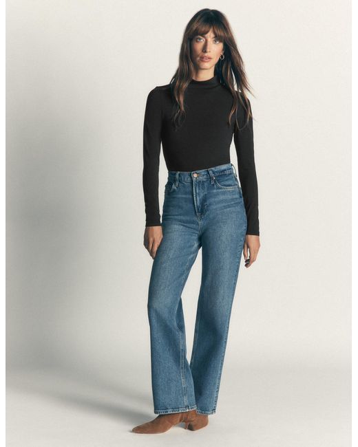 Boden Black High Neck Jersey Top