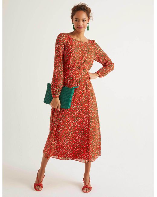 boden orange dress