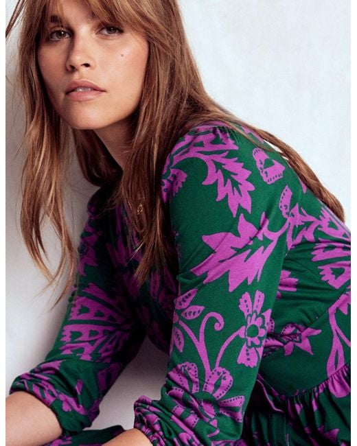 Boden Multicolor Natalia Long Sleeve Tea Dress