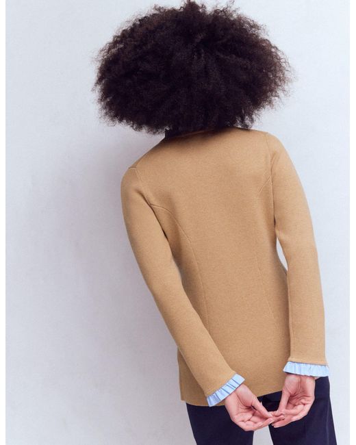 Boden Brown Joanna Fitted Knitted Jacket