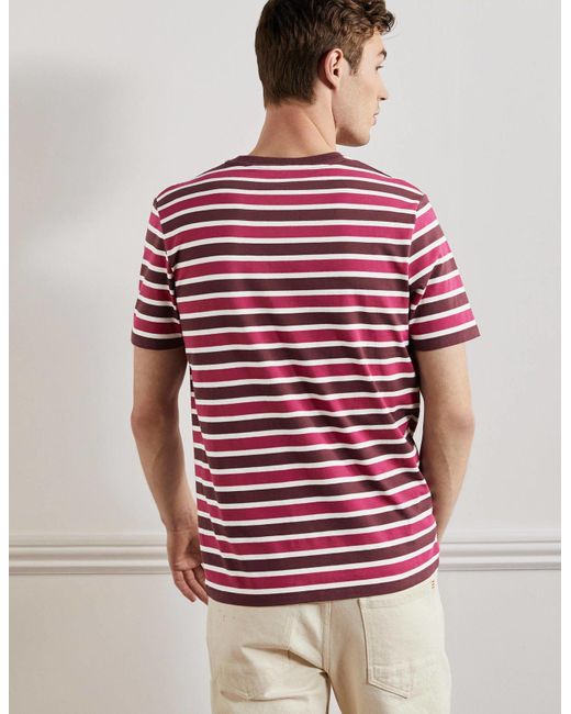 Boden Classic Cotton T-shirt Pink for Men | Lyst UK