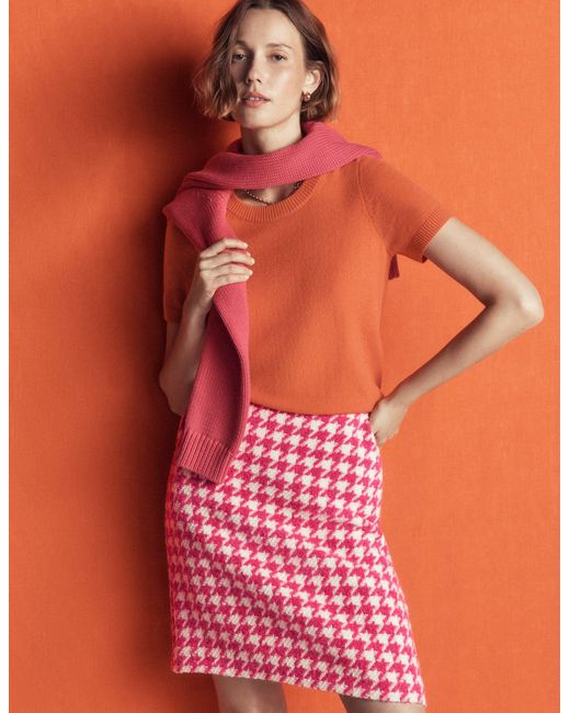 Boden Green Wool Blend A-Line Skirt