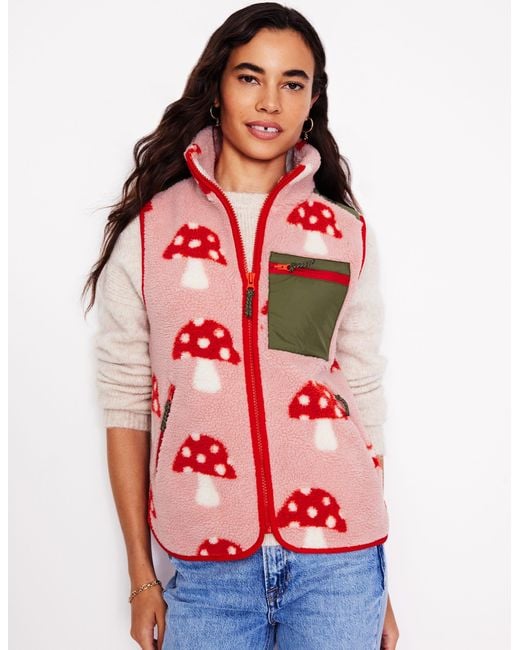 Boden Pink Truro Borg Vestmushroom