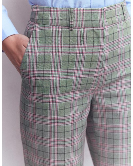 Boden Blue Canonbury Tailored Trousers- And Check