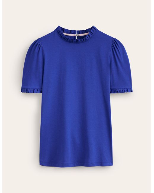 T-shirt volanté ultra-doux Boden en coloris Blue