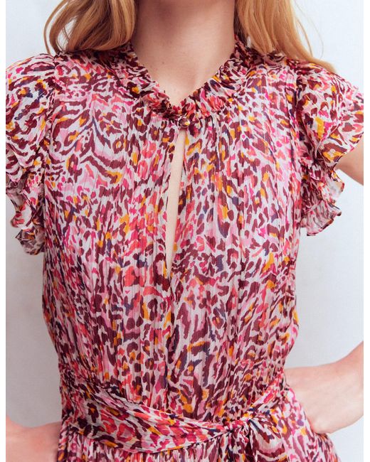 Boden Pink High Neck Sleeveless Dress