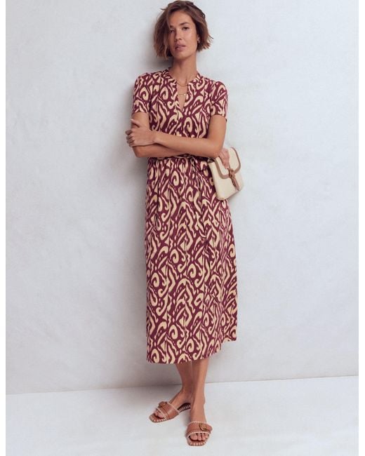 Boden White Naomi Jersey Midi Dress