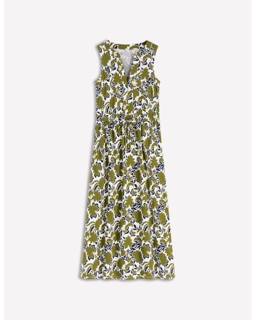 Boden Green Delphine Midi Jersey Dress