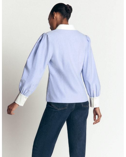 Boden Blue Volume Sleeve Shirt