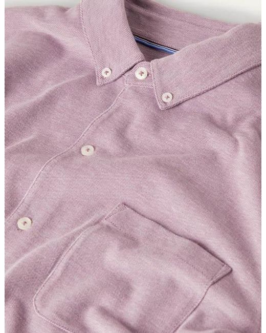 Boden Piqué-Hemd Mit Knopfleiste Herren in Pink für Herren