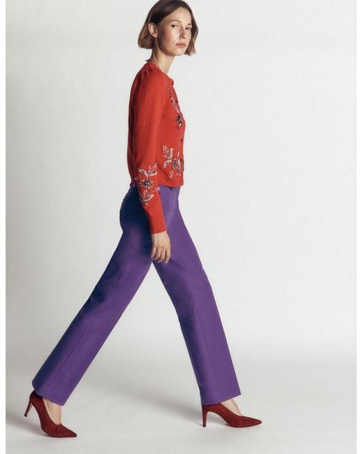 Boden Blue Canonbury Cotton Trousers