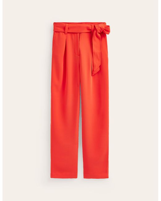 Pantalon fuselé noué à la taille Boden en coloris Red