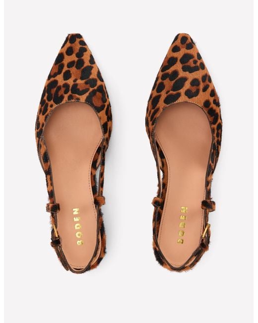 Boden Blue Mini Block Sling Backs