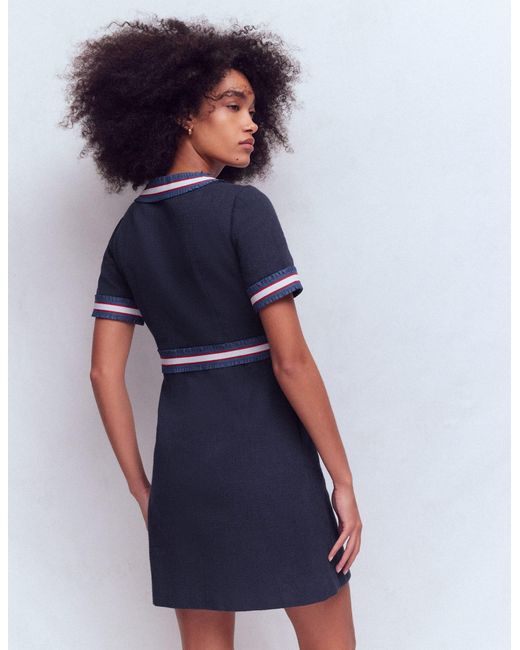 Boden Blue Button Short Dress