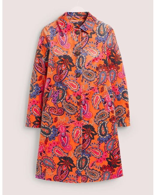 Boden Elizabeth Velvet Coat in Red Lyst