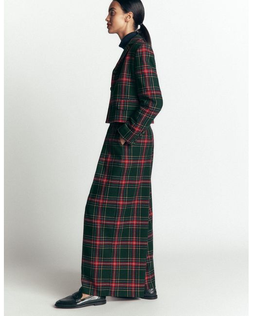 Boden Red Wool Blend Pleated Pants