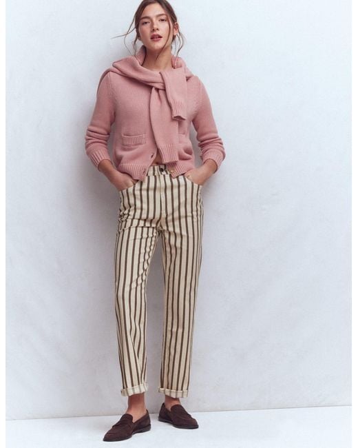 Boden Pink High Rise Straight Jeans