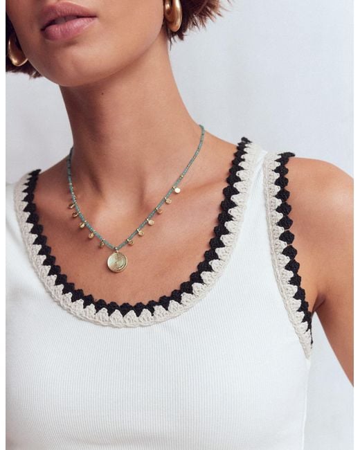 Boden White Maddie Trim Detail Vest Top