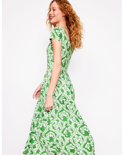 Boden Green Samantha Scoop Jersey Dress