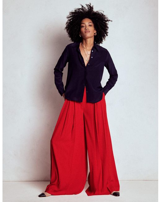 Boden Red Regent Hose Mit Weitem Bein