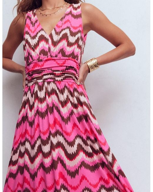 Boden Brown Elodie Jersey Maxi Dress