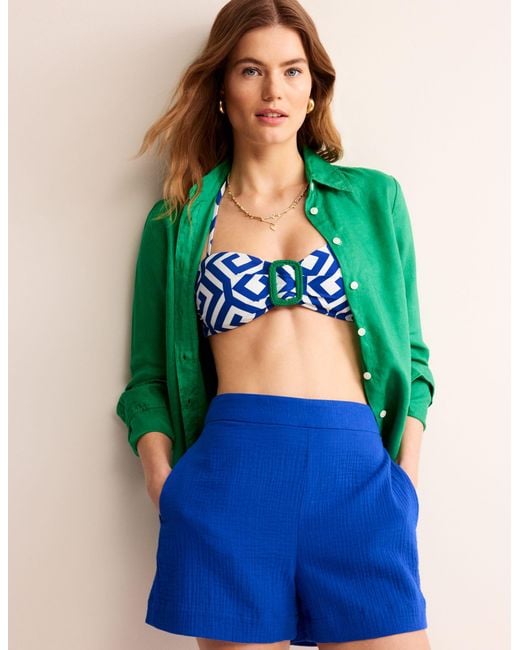 Boden Blue Taormina Bandeau Bikini Top Surf The Web, Maze