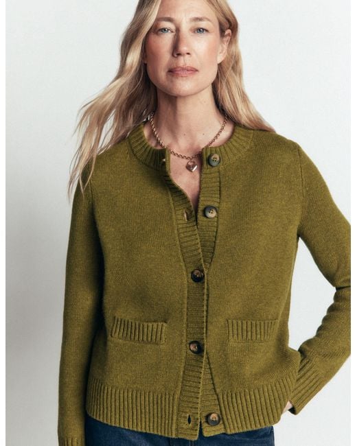 Boden Green Marta Merino Wool Cardigan