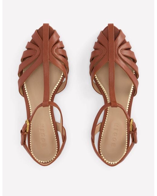 Boden Brown Caged Flat Sandal