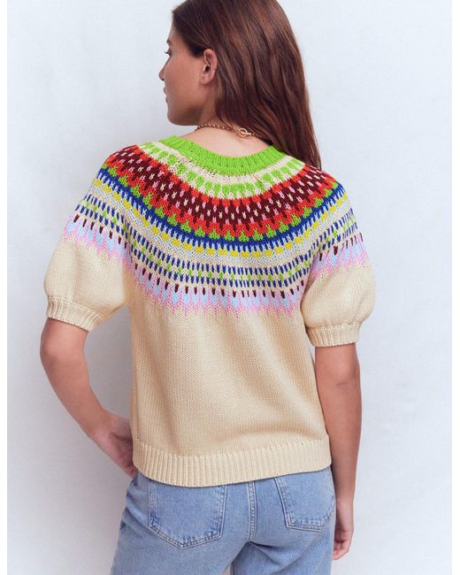 Boden Natural Margot Puff Sleeve T-Shirt