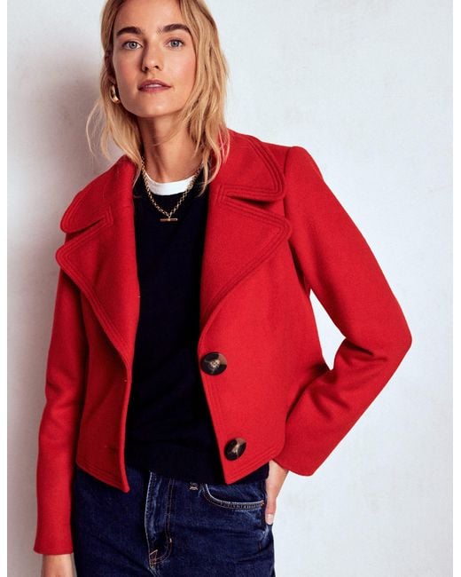 Boden Red Topstitch Jacket