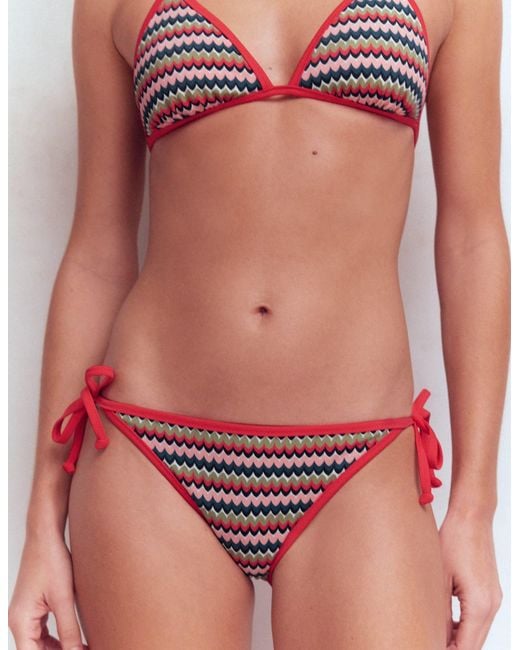 Boden Red Symi Reversible Bikini Bottoms