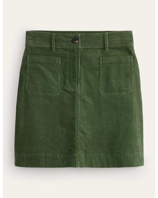 Boden Green Estella Cord Mini Skirt