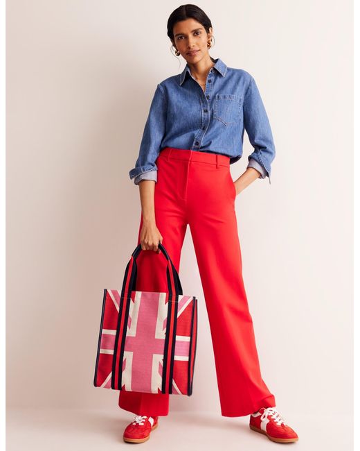 Boden Pink Canvas Tote Bagunion Jack
