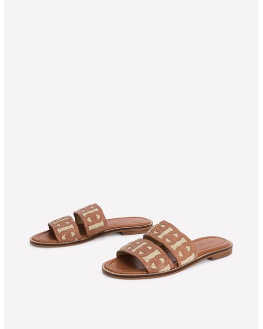 Boden Brown Interlocked Flat Sandal