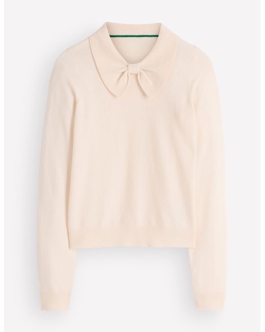 Boden Red Bow Neck Knitted Jumper
