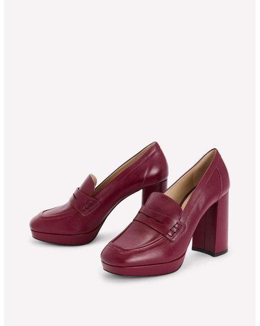 Boden Purple Platform Heeled Loafers