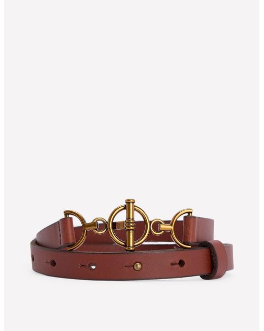 Boden Brown T-Bar Ring Belt
