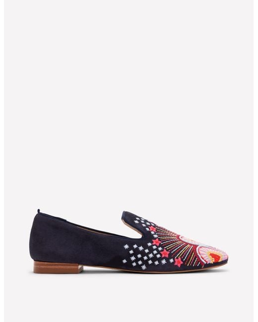 Boden Purple Slipper Cut Loafers