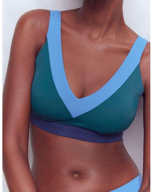 Boden Green Campania Cross-Back Bikini Top