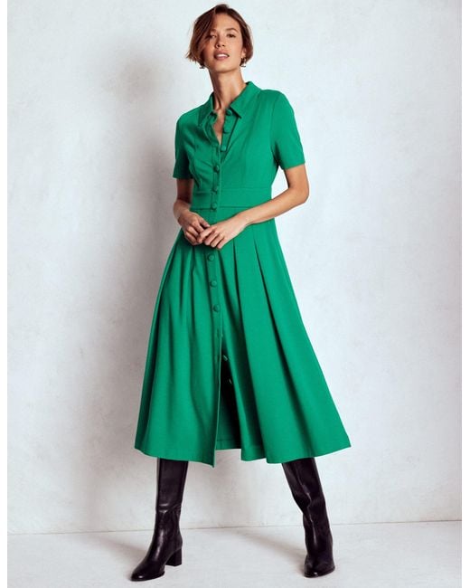 Boden Green Bridget Ponte Shirt Dress