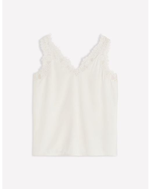 Boden Blue Ara Silk Blend Lace Cami