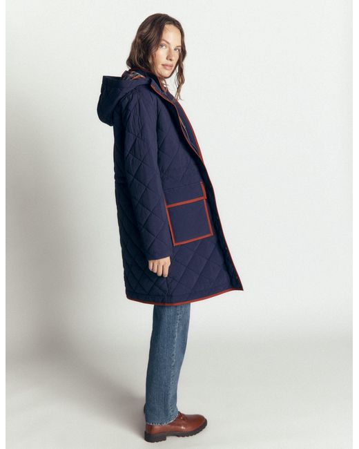 Boden Blue Quilted 4-In-1 Parka
