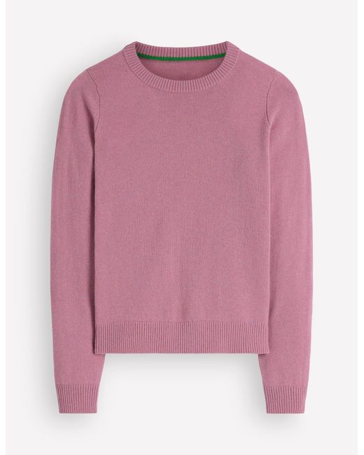 Boden Pink Elsie Cashmere Crew Jumper