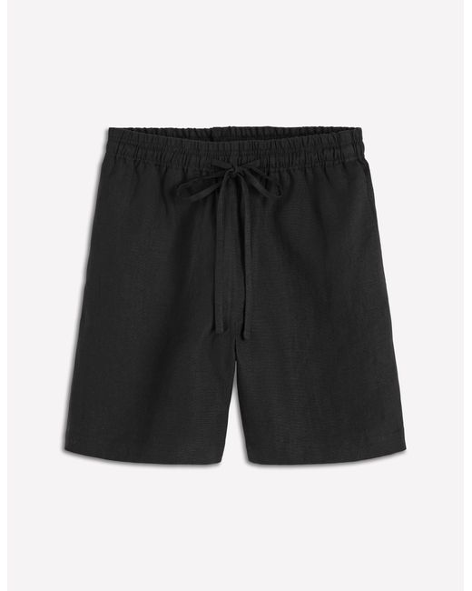 Boden Black Islington Linen Shorts