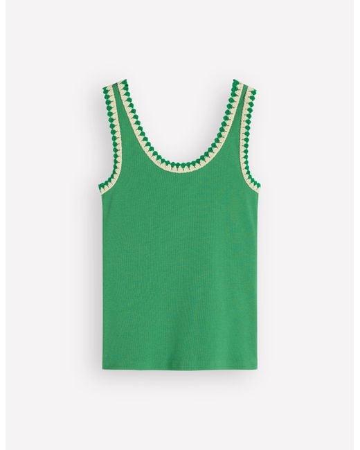Boden Green Maddie Trim Detail Vest Top