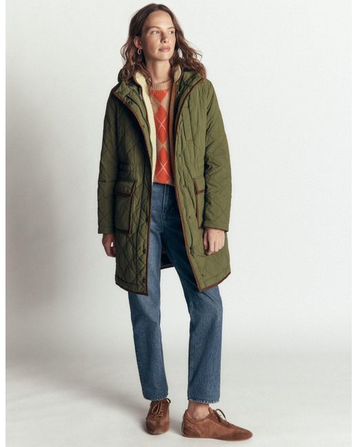 Boden Green Quilted 4-In-1 Parka