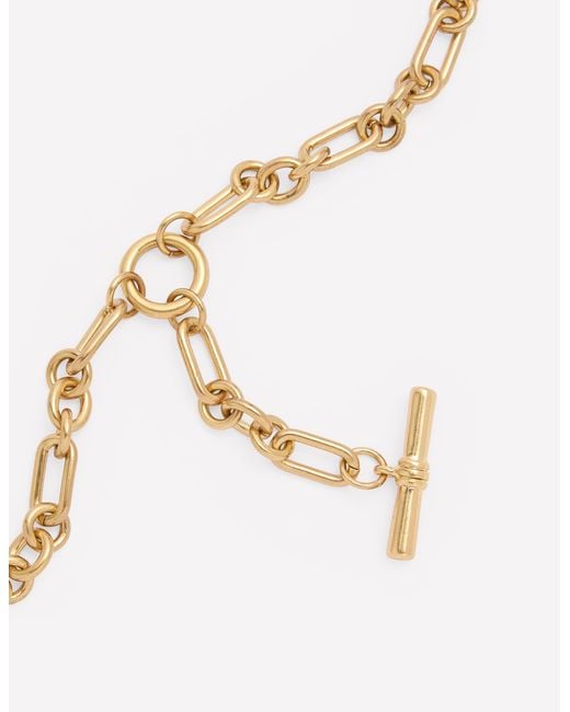 Boden Green Drop Chain T-Bar Necklace