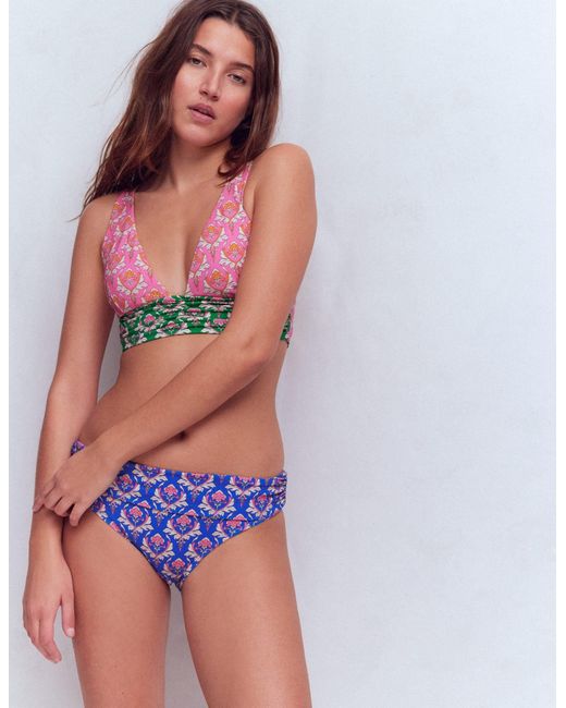 Boden Red Classic Fold Bikini Bottoms